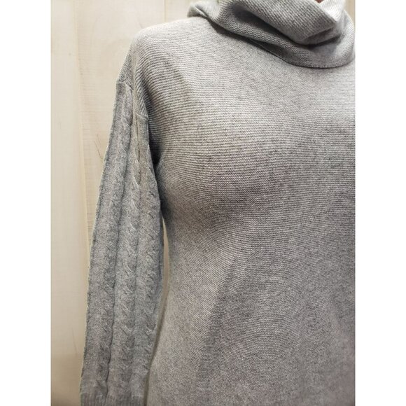 Talbots 100% Cashmere Cowl Neck Sweater, Gray, Long Sleeve, Women's Medium - Picture 5 of 9